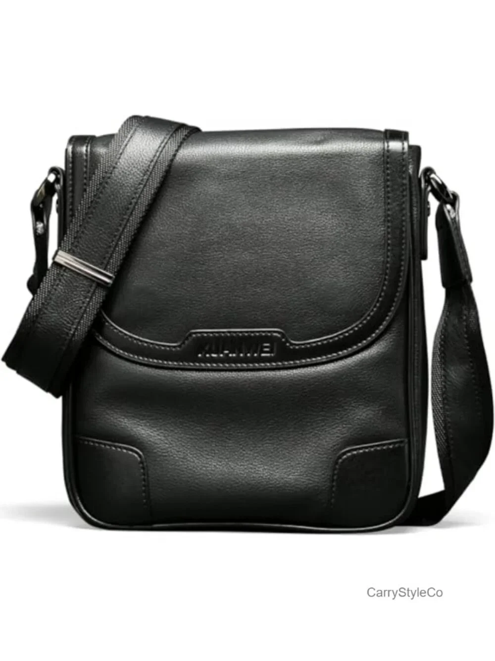 Full Grain Cowhide Messenger Bag for Men Tablet Business Crossbody
